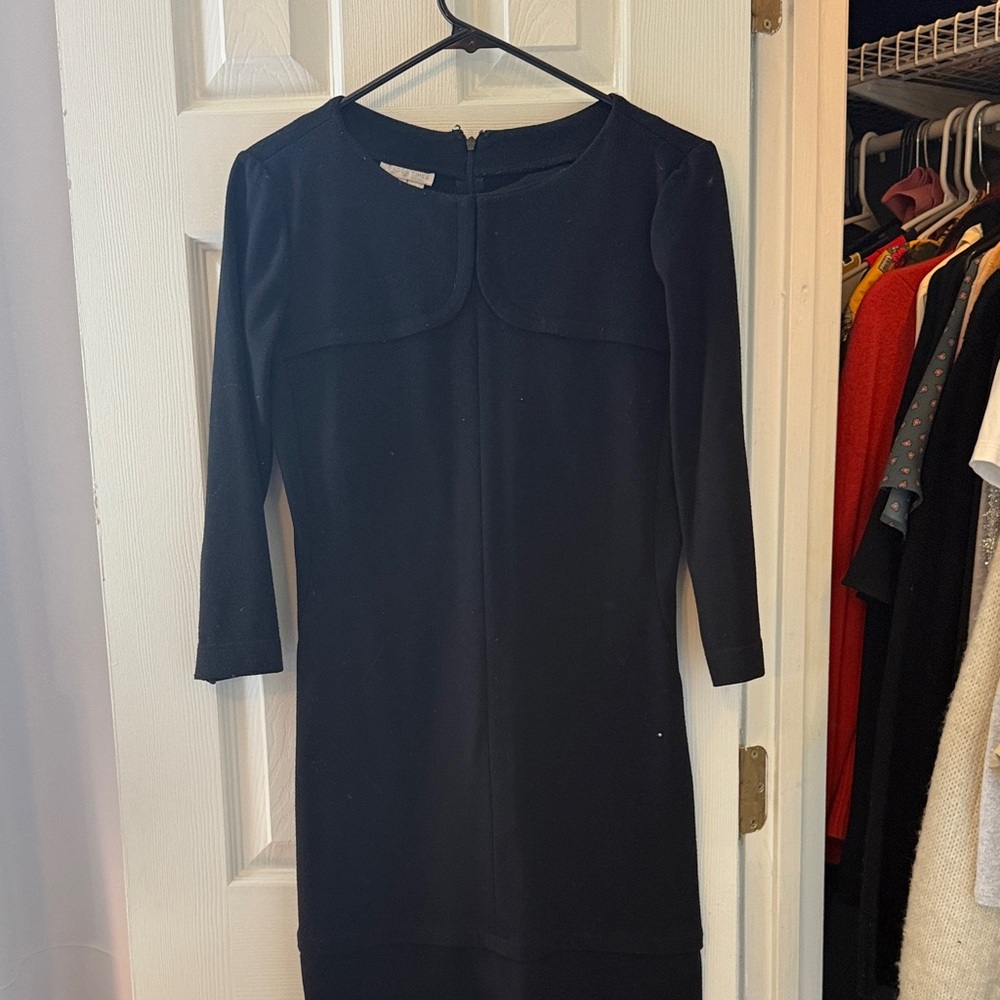 London Times Black Long Sleeve Dress